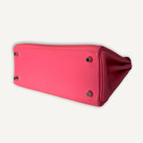 Bolsa Hermès Kelly 25 Swift Rose Confetti com Ferragens Palladium