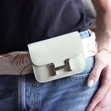 Carteira Hermès Constance Wallet Epsom Vert Fizz com Ferragens Palladium