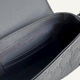 Bolsa Gucci Rubber-Effect Mini Messenger Bag Preta