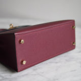 Bolsa Hermès Kelly 25 Epsom Sellier Rouge H  com Ferragens Gold