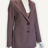 Blazer Victoria Beckham Jacquard Vinho