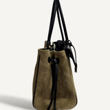 Bolsa Chanel Suede Grained Calfskin & Gold - Tone Metal | Dark Beige & Black