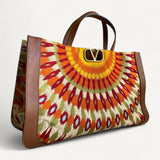 Bolsa Valentino V-logo Medium Canvas Tote Bag
