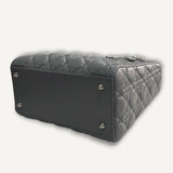 Bolsa Christian Dior Cannage Lady Dior Cinza Medium