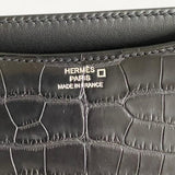 Bolsa Hermès Constance 18 Alligator Matte Noir com Ferragens Palladium/Lizzard