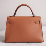 Bolsa Hermès Mini Kelly Epsom Sesame com Ferragens Palladium