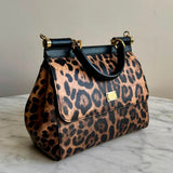 Bolsa Dolce & Gabbana Calfskin Sicily Animal Print Média