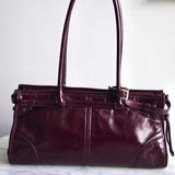 Bolsa Prada Bonnie Média Burgundy
