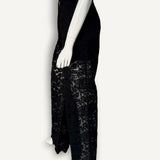 Calça Dolce & Gabbana DNA em Renda Floral Preta