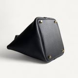 Bolsa Hermès Picotin 18 Noir com Ferragens Gold
