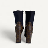 Bota Louis Vuitton Ribana Preta com Monograma