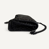 Bolsa Balenciaga Hourglass Wallet on Chain Preta Cravejada