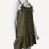 Vestido Ganni Mini de Lã Xadrez