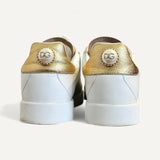 Tênis Dolce & Gabbana Branco com Detalhes em Dourado