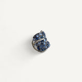 Anel em Ouro Branco 18k com Mix de Safiras  e Diamantes