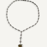 Colar com Coração de Diamante e Fancy Yellow Brown