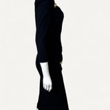 Vestido Moschino Preto com Botões Frontal