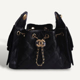 Bolsa Chanel 25 Mini Caviar Preta com Ferragens Gold