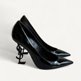 Scarpin Saint Laurent Opyum em Couro Preto Envernizado