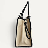 Bolsa Fendi Shopper Tote White Black Canva