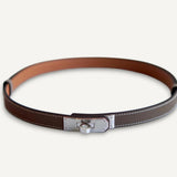 Cinto Hermès Kelly Epsom Etoupe com Ferragens Palladium