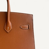 Bolsa Hermès Birkin 25 Epsom Sellier Gold com Ferragens Gold