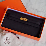 Bolsa Hermès Kelly Classique To Go Epsom Noir com Ferragens Gold