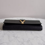 Clutch Yves Saint Laurent Y Ligne Couro Preto