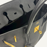 Bolsa Hermès Birkin 35 Epsom Noir com Ferragens Gold