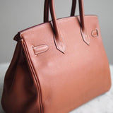 Bolsa Hermès Birkin 30 Togo Barenia com Ferragens Palladium
