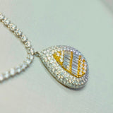 Colar de Riveira Pavê Yellow Fancy em Gota P13,9 - 3,94CT