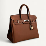 Bolsa Hermès Birkin 25 Togo Gold com Ferragens Palladium