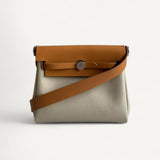 Bolsa Hermès Herbag Mini Toile Écru com Ferragens Palladium