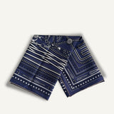 Bandana Hermès 55  Eperon d'Or Marine/ Blanc / Noir