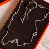 Colar Hermès Farandole longo 120cm Em Prata 925/1000