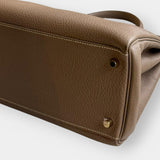 Bolsa Hermés Kelly 35 Togo Etoupe com Ferragens Gold
