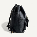 Mochila Chanel Croco Embossed Backpack Preta