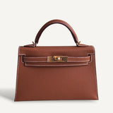 Bolsa Hermès Mini Kelly Epsom Gold com Ferragens Gold