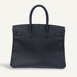Bolsa Hermès Birkin 35 Epsom Noir com Ferragens Gold