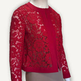 Casaco Valentino Renda Vermelho