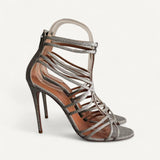 Sandália Aquazzura em Glitter Prata