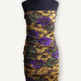 Vestido Saint Laurent Floral Strapless