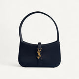 Bolsa Saint Laurent Le 5 à 7 Mini Preta com Ferragens Douradas