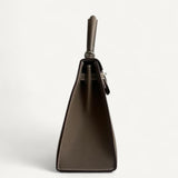 Bolsa Hermès Kelly 25 Epsom Sellier Etoupe com Ferragens Palladium