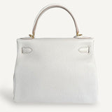 Bolsa Hermès Kelly 28 Togo Beton com Ferragens Douradas