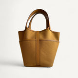 Bolsa Hermès Picotin 18 Cargo Desert/Sesame Toile Goeland com Ferragens Palladium