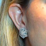 Brinco Full Diamond Flor Hexagonal 3,98CT