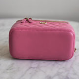 Bolsa Chanel Vanity Case Lambskin Pink Small
