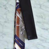 Twilly Hermès Mors a Jouets Silk & Lambskin Noir I Bleu I Caramel Longo