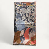 Lenço Hermès 90 Dans Le Bras de Séléné Gris Beuté / Saumon / Jaune